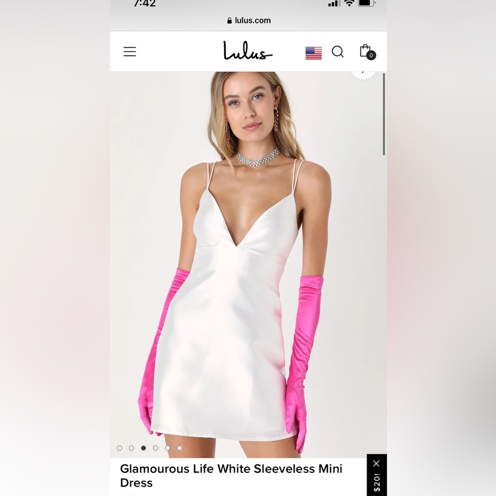 White satin mini-dress - Lulus